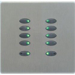 Mode Evolution Ellipse Switch Plate - Black (10 Black Buttons, Single Gang, excluding Fascia Plate)