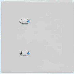 Mode Evolution Ellipse Switch Plate - White (2 White Buttons, Single Gang, excluding Fascia Plate)