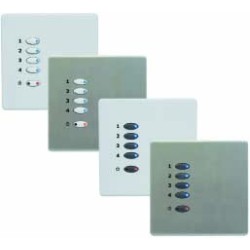 Mode Switch Plate - White (5 White Buttons, Single Gang, excluding Fascia Plate)