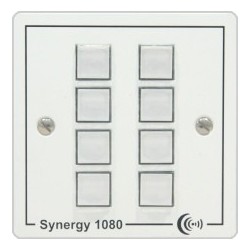 Synergy 1080 8 button controller on single gang panel with UK psu