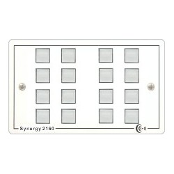 Synergy 2160 16 button controller on dual gang panel with UK psu
