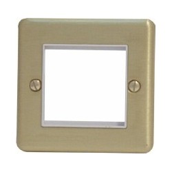 EP-50FBB Brushed brass single gang euro frame with 50mm space