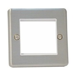 EP-50FBB Brushed brass single gang euro frame with 50mm space