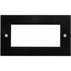 EP-100FB Black plastic double gang euro frame for 2 x 50mm or 4 x 25mm