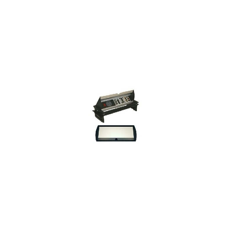 RDM-6H Horizontal, flip lid module with 13A socket and 150mm space