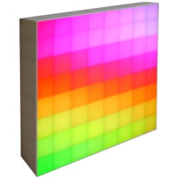 LED RGB DMX 512 - 64 Pixel Display Magnetic Wall Panels - 500mm x 500mm Full Colour LED Display Light Panels for Video Walls