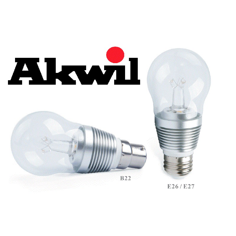 New AK-7W Akwil Dimmable 7W 500lm Sharp LED True-fit, 330 Degree, Frosted High Lumen Light Bulb, 0-265V AC