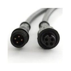 4-Pin Waterproof IP65 DMX PSU Cable Extenders 1ft 1m 0.5m 2m 3m options