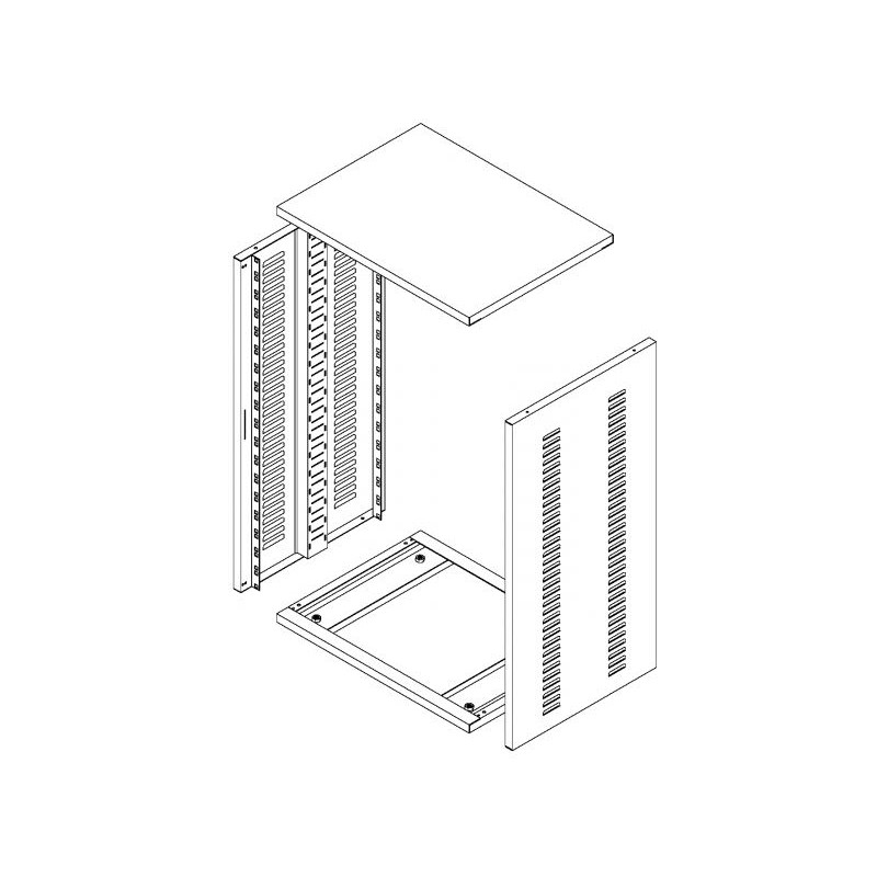 Euromet 12U Extra Deep Rack 19 Inch Rack with Back Panel in Black