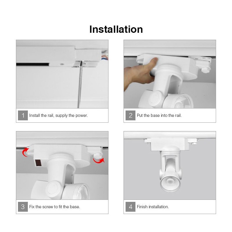 Smart Motorised RGBW LED Tracklight 2.4GHz