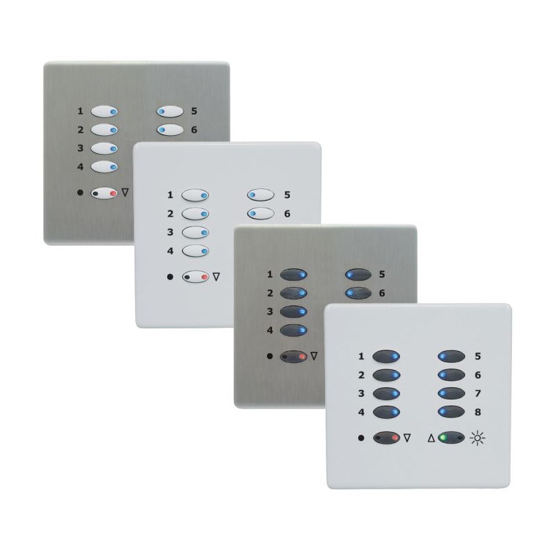 Mode ECO-MLP-55WH LCD Control Plate - White (10 White Buttons, Twin Gang, excluding Fascia Plate)