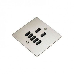 Rako Brushed Stainless Steal Screwed Fascia for Wall Wired Plates WVF-XXX-SS