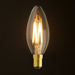 New AKC-4W B15 Akwil 4W Dimmable LED Candle Light Bulb 240V 3W 240lm Filament LED Bulb 330 Degree Clear